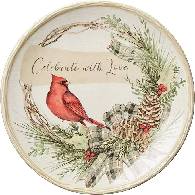 Certified International 89044RM Holly and Ivy 16pc Dinnerware Set Service for 4Multicolored