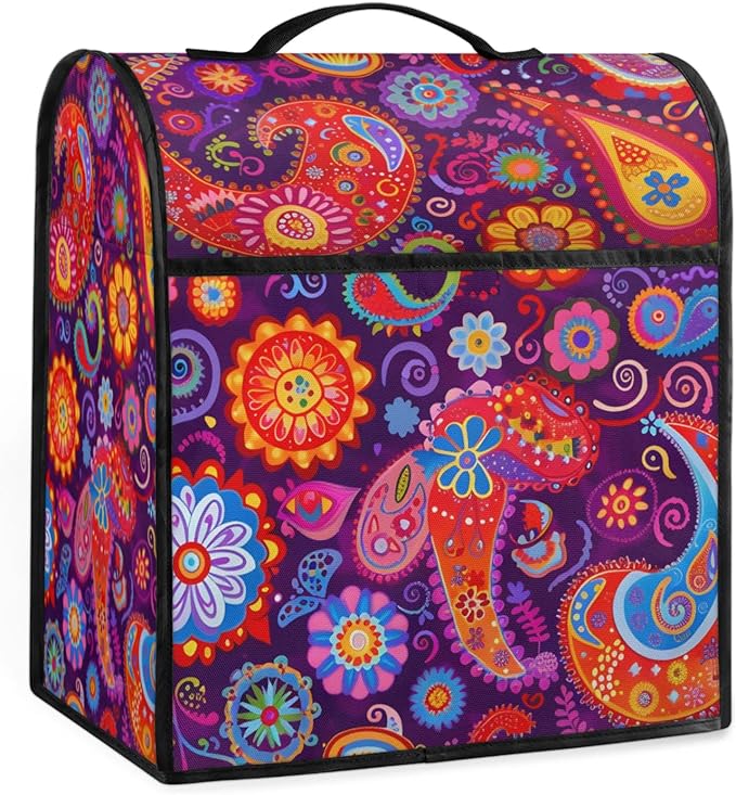 cfpolar Kitchen Aid Mixer Cover Compatible with 6-8 Quarts Mandala Paisley Flower Stand Mixer Cover Kitchen Aid Mixers Accessories Appliance Organizer Bag Dust Covers with Zipper Pocket