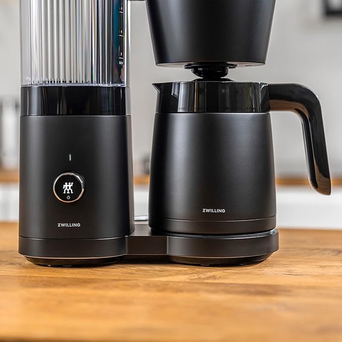 ZWILLING Enfinigy Drip Coffee Maker with Thermo Carafe 10 Cup Awarded the SCA Golden Cup Standard Black