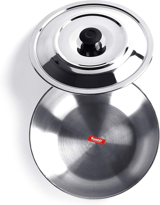 Sumeet 3mm Induction Bottom Aluminium Tasra with S.S. Lid (3.6Ltr 26.6cm)