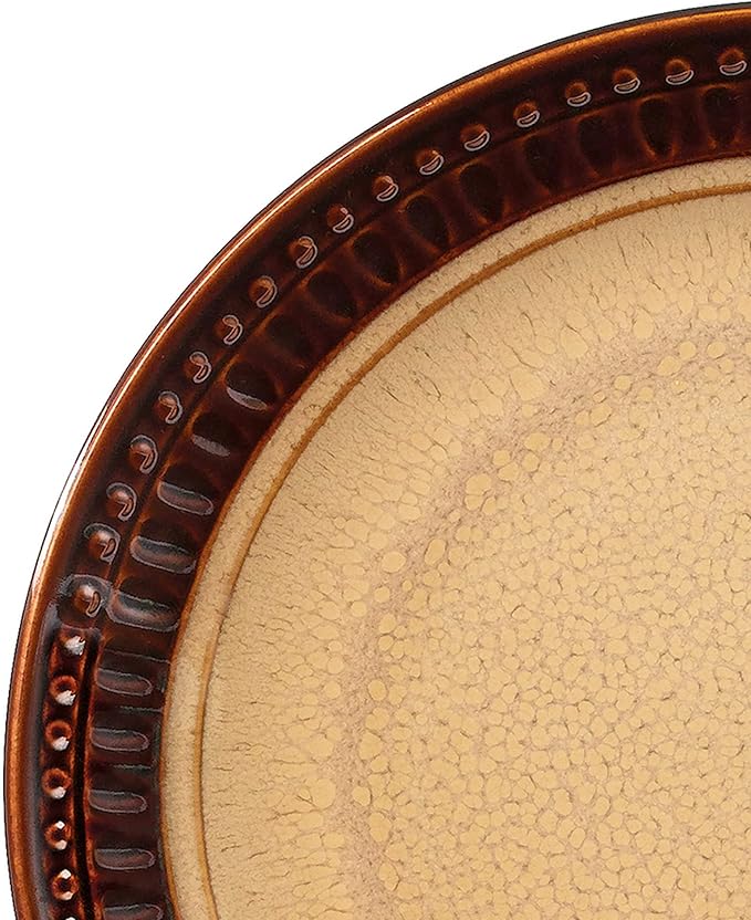 Lorren Home Trends 16 Piece Stoneware Set-Mojave Brown