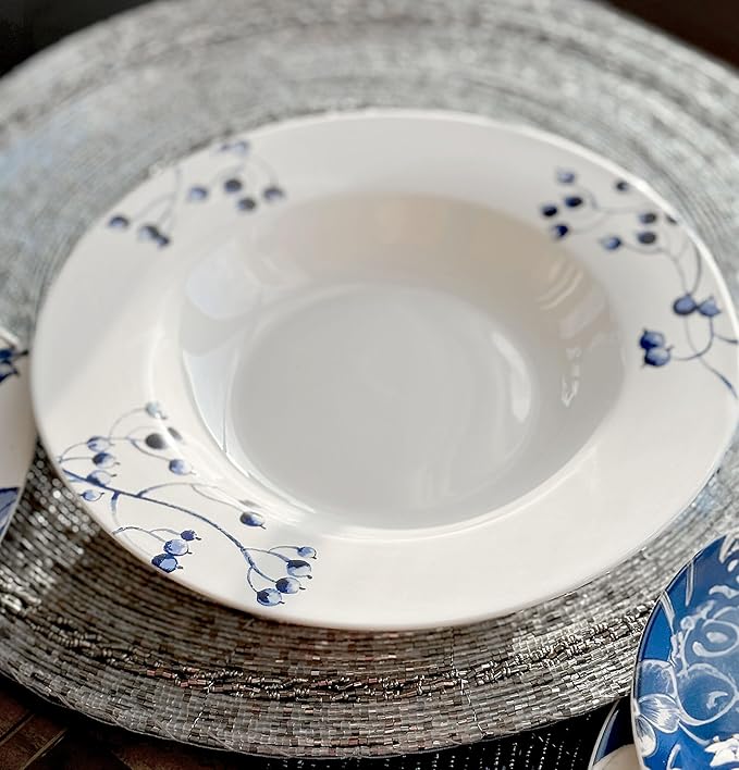 STP Porcelain J-229574 Azur de Limoges Bone China Dinnerware Set of 20 Service for 4