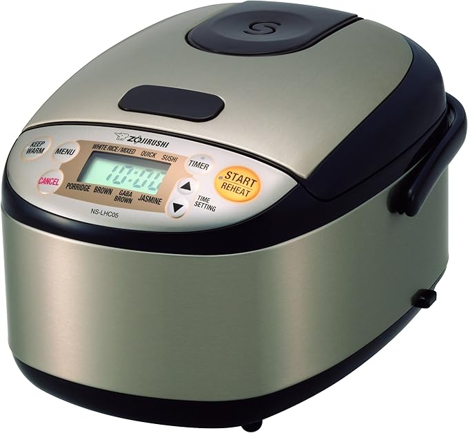 Zojirushi NS-LHC05 Micom Rice Cooker &amp Warmer Stainless Dark Brown 3 Cups Uncooked