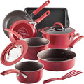Rachael Ray Cook + Create Nonstick Cookware/Pots and Pan Set 10 Piece Red