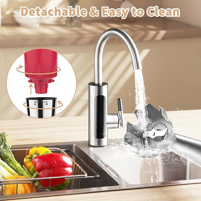 Toogel Cordless Immersion Blender Electric Hand Blender with 21-Speed &amp 3-Angle Adjust USB Rechargeable BPA-Free &amp Dishwasher Safe for Baby Food Smoothies Soup (Red)