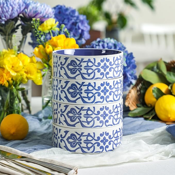 Stone Lain Tropea 12-Piece Dinnerware Set Stoneware Blue