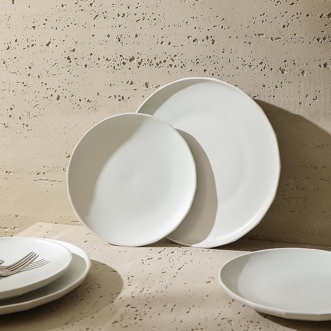 Stone Lain Rio 4-Piece Dinner Plate Set Stoneware Beige