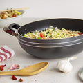 Cooking Pot Non-Stick Aluminium Wok Two Handles with LidFrying pan
