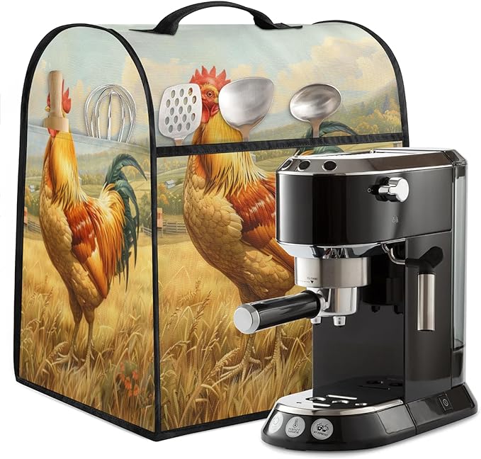 cfpolar Kitchen Aid Mixer Cover Compatible with 6-8 Quarts Rooster Farmhouse Animal Stand Mixer Cover Kitchen Aid Mixers Accessories Appliance Organizer Bag Dust Covers with Zipper Pocket