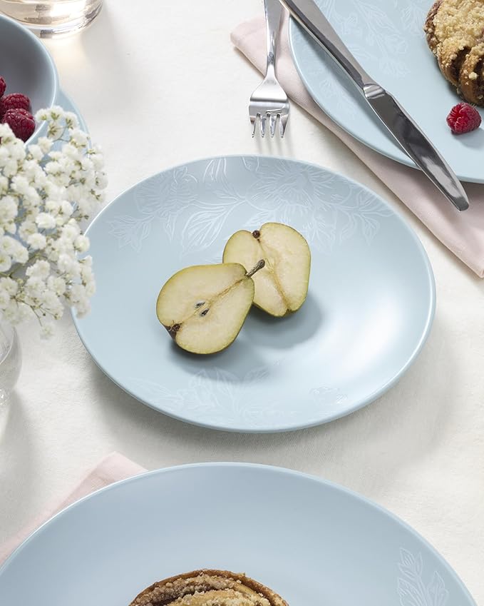 Oneida 897393 Roseto 12-Piece Dinnerware Set French Blue