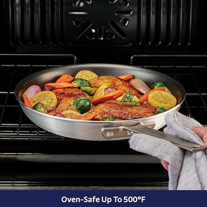 Tramontina Professional 8-Inch Non Stick Small Frying Pan Heavy-Gauge Aluminum Skillet with Reinforced Nonstick Coating Red Handle Dishwasher and Oven Safe