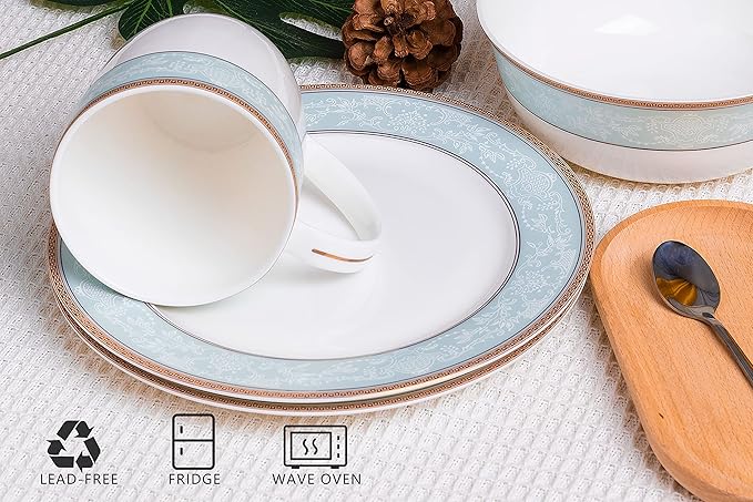 Fine Bone China Salad Plates Set 4 Pcs Classic Relief Pattern Gilt Edged High Grade 8 Dessert Plate Appetizer Dish Sets For 4 People