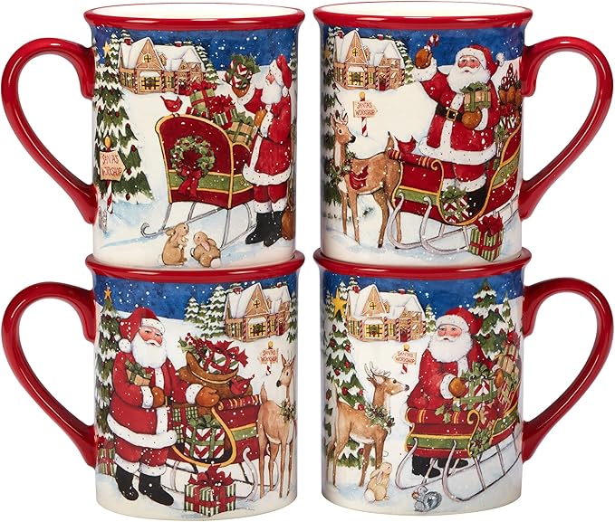 Certified International Santa's Workshop 16 Pc. Dinnerware Set Service for 4