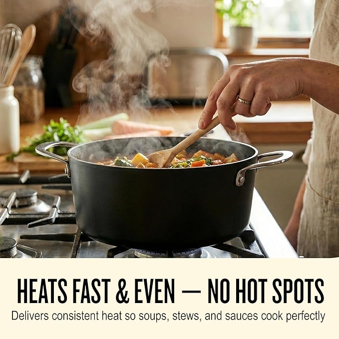Alva Maestro 12-Piece Ceramic Nonstick Cookware Set – Made Without PTFE PFOA PFAS Non-Toxic Pots &amp Pans with Lids – Induction &amp Oven Safe to 400°F – Even Heat Easy Clean Durable Aluminum