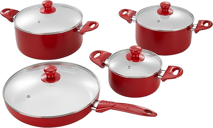 Ceramic Cooking and Frying Set Red