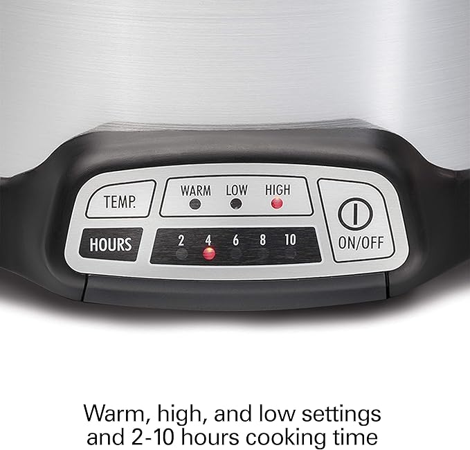 Hamilton Beach Power Elite Wave Action blender-for Shakes &amp Smoothies &amp Programmable Slow Cooker with Flexible Easy Programming 5 Cooking Times Dishwasher-Safe Crock Lid 4 Quart Silver