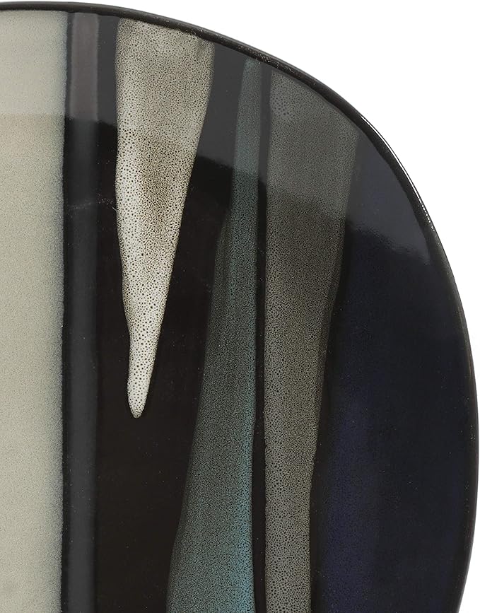 Gibson Elite Althea 16-Piece Teal Reactive Glaze Dinnerware Set – Service for 4 Durable Stoneware Plates and Bowls