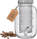 2-Gallon Cold Brew Coffee Maker – Commercial Size Extra Large Glass Dispenser with Metal Spigot Reusable Metal Filter &amp Airtight Lid – Big Batch Brewing by KitchenToolz