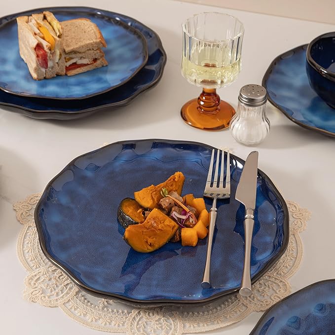 Dinnerware sets plates and bowls sets modern platesCeramic Dinnerware Sets12 Pieces Porcelain Lightweight PlatesScratch Resistant Dish Set (style - 4 4 - Set (12pcs))