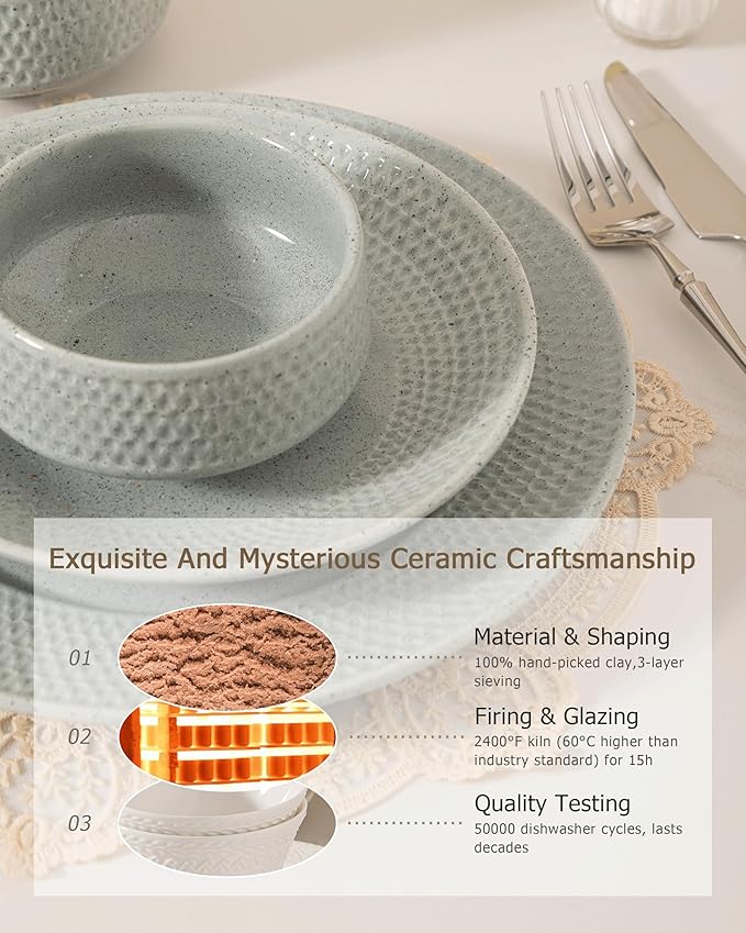 Dinnerware sets plates and bowls sets modern platesCeramic Dinnerware Sets12 Pieces Porcelain Lightweight PlatesScratch Resistant Dish Set (style - 12 4 - Set (12pcs))