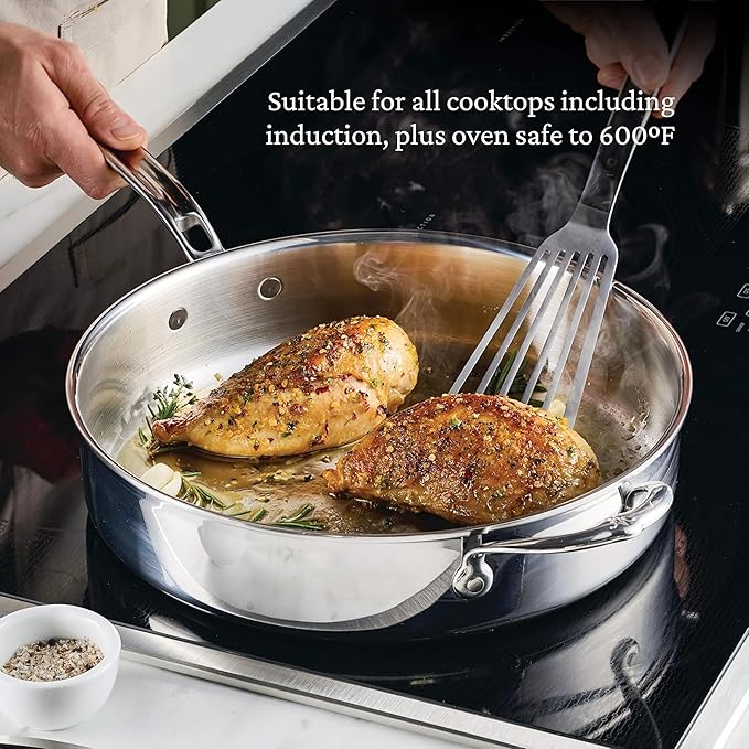 Hestan ProBond Luxe 5-Piece Professional Clad Stainless Steel Cookware Set