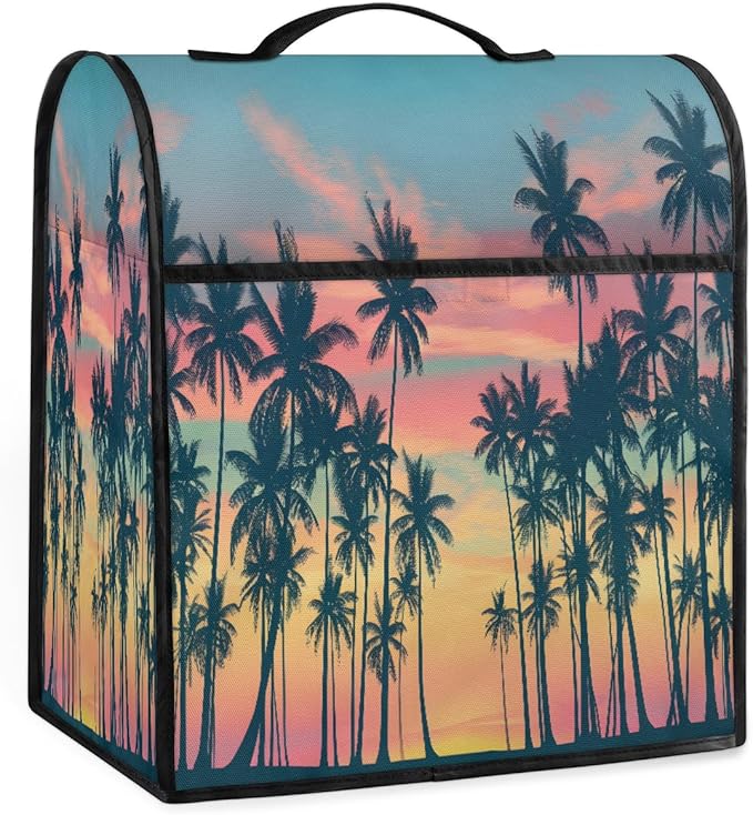 cfpolar Kitchen Aid Mixer Cover Compatible with 6-8 Quarts Palm Tree Sunset Stand Mixer Cover Kitchen Aid Mixers Accessories Appliance Organizer Bag Dust Covers with Zipper Pocket