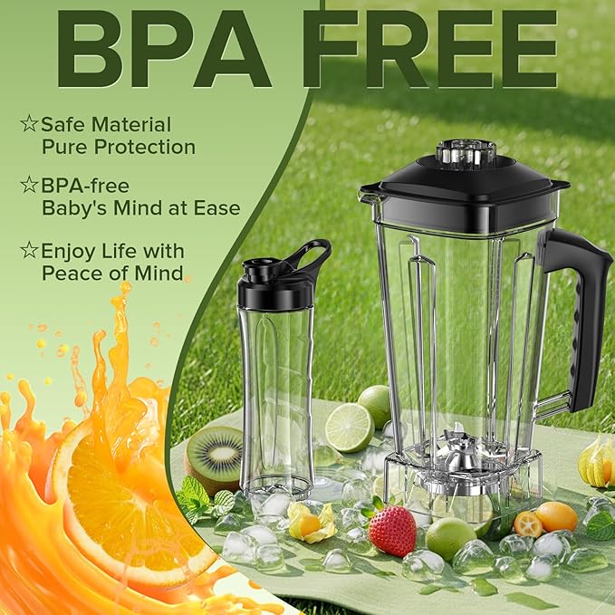 Blender for Smoothies Ice Crushing Frozen Fruits Countertop Blenders for Kitchen Smoothie Blender with 68Oz Pitcher Black