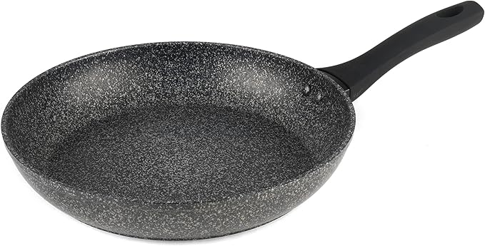 Salter BW06235S Megastone 3 Piece Pan Set Non-Stick Frying Pan Set 20 24 &amp 28 cm Fry Pans Dishwasher &amp Metal Utensil Safe 100% PFOA Free TPR Bakelite handles Induction Hob Suitable