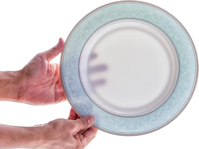 Fine Bone China Dinnerware Set16 Pcs Classic Relief Pattern Gilt Edged High Grade Porcelain Tableware Sets For 4 People