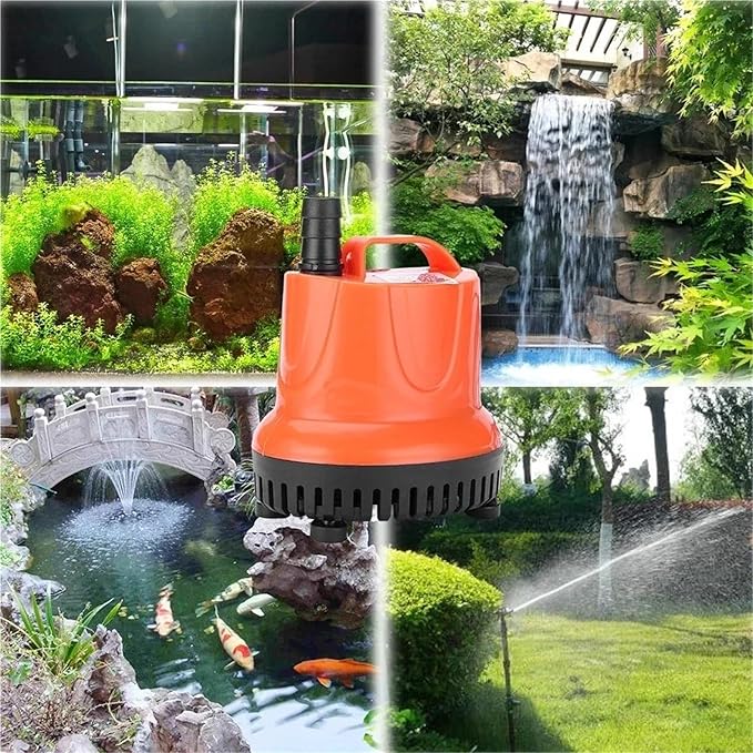 WFish Tank Bottom Suction Submersible Pump for Aquarium Silent Water Pump Multifunctional Small Suction Pump(85W)