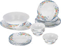 Dajar Florine Dinner Set 26 Pieces. Arcopal White red Blue Yellow 37 x 29 x 32 cm