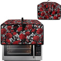 Doojoayie Waterproof Toaster Oven Cover 8 Slice Bread Machine Cover Universal Fit Small Appliance Dust Protector Simple Style Kitchen Decoration Rose Print