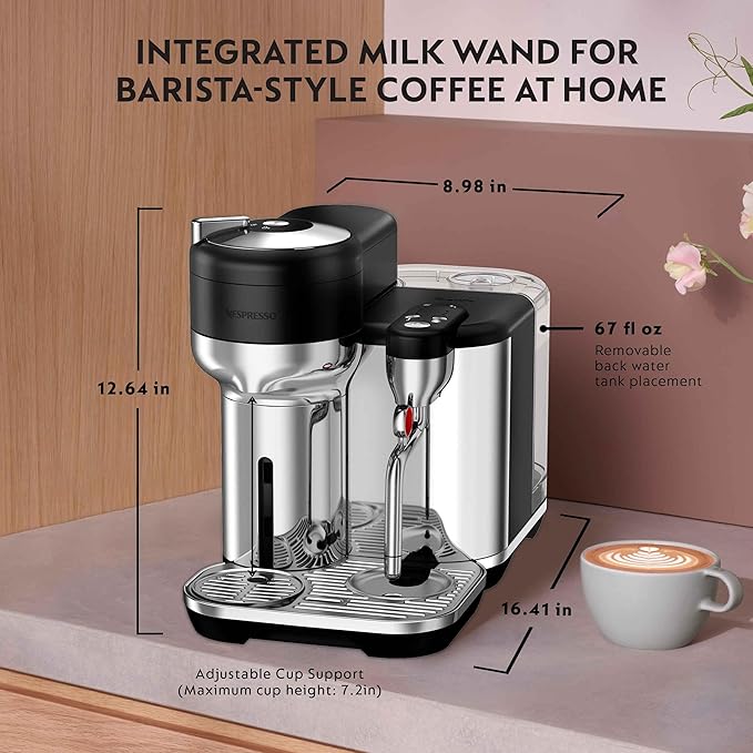Nespresso Vertuo Creatista Coffee and Espresso Maker by Breville Black Truffle
