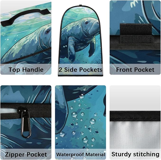cfpolar Kitchen Aid Mixer Cover Compatible with 6-8 Quarts Manatee Under Water Stand Mixer Cover Kitchen Aid Mixers Accessories Appliance Organizer Bag Dust Covers with Zipper Pocket