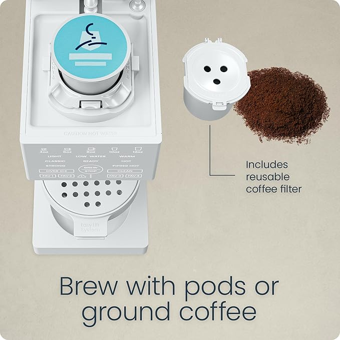 Chefman Single Serve Coffee Maker Works with K-Cup &amp Grounds