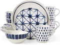 Lenox Painted Elements Indigo Sketch 16 Piece Dinnerware Set