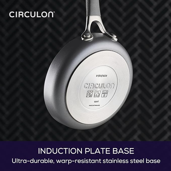 Circulon A1 Series with ScratchDefense Technology Nonstick Induction Mini Frying Pan/Skillet Metal Utensil Safe 6.25 Inch Open Fry Pan - Graphite