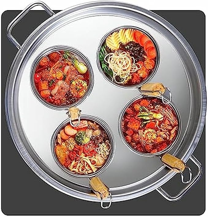 Set of Pots for 5 Holes Paste Stainless Steel Potplay with Homemade Kitchen and Restaurant Restaurant4 Hole