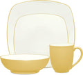 Noritake Colorwave Mustard 4-Piece Square Place Setting Service for 1