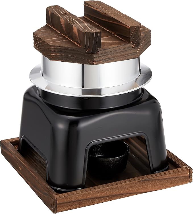 Endoshoji TKG Tabletop Rice Pot Aluminum Pot Set of 1 Cooking Tasty Easy to Serve Rice Width 7.7 x 7.7 x 8.5 inches (195 x 195 x 215 mm) Solid Fuel Plate Inner Diameter x Height 2.2 x 0.9