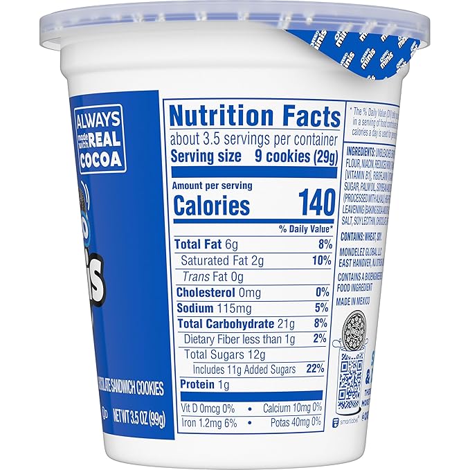 OREO Minis Chocolate Sandwich Cookies 12 - 3.5 oz Snack Cups