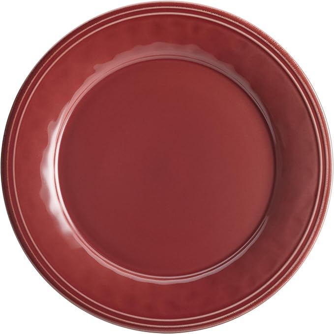 Rachael Ray Cucina Dinnerware 16-Piece Stoneware Dinnerware Set Cranberry Red