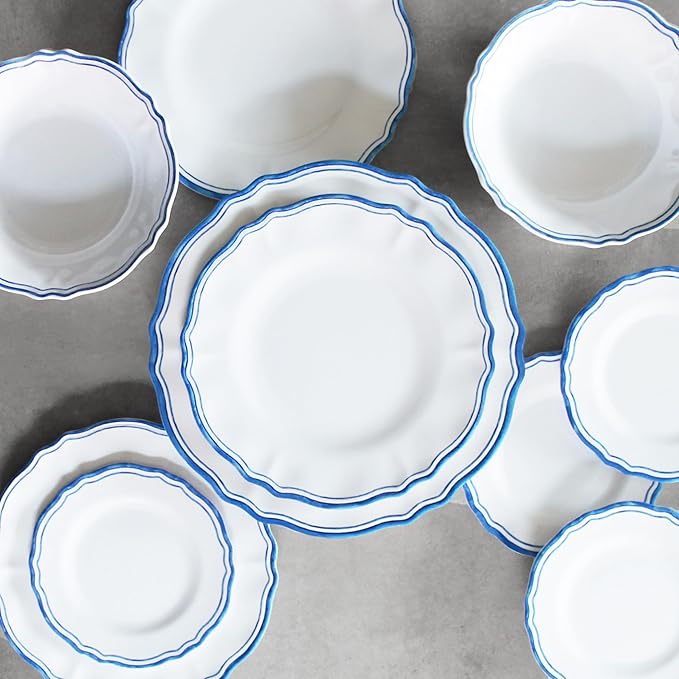 Le Cadeaux 12 Piece Luxury Melamine Dinnerware Set Service for 4 Maison