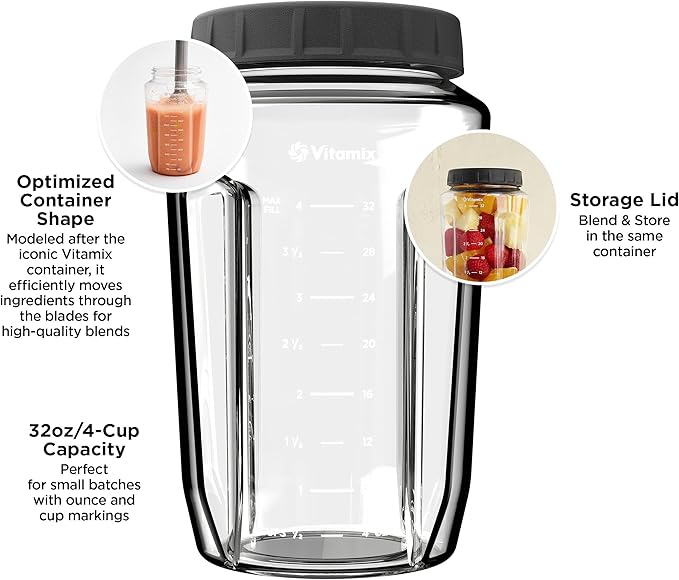 Vitamix 5-Speed Immersion Blender 5-Piece Bundle 625-Watt Motor One-Handed Operation 5 ft cord includes Mini-Chopper Blending Jar Whisk Attachment &amp Storage Case Stainless Steel/Black