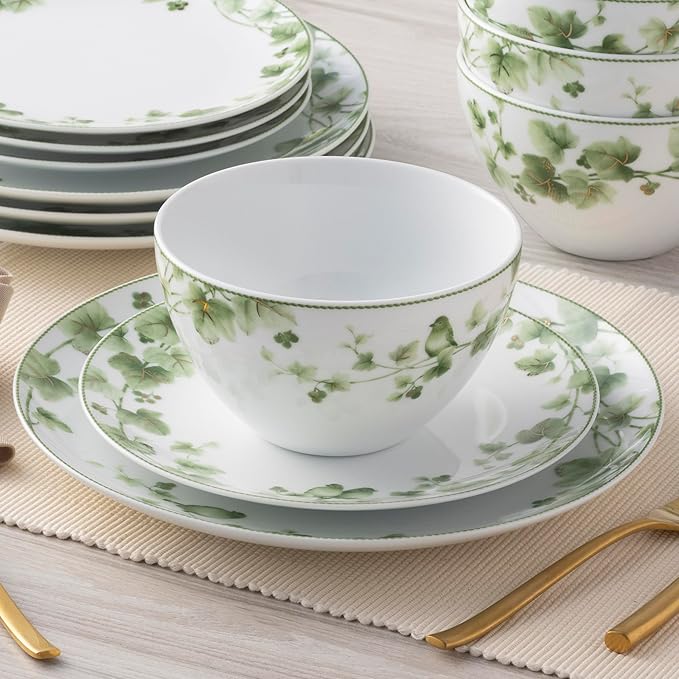 Noritake Ivy Whisper 12-Piece Dinnerware Set Service For 4