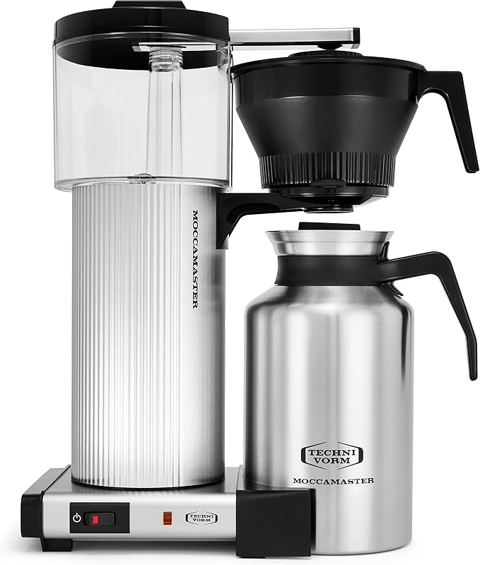 Technivorm Moccamaster 39340 CDT Grand Coffee Maker 60 Ounce Silver Moccamaster White Paper Filters 100 Count (Pack of 1)