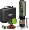 HIBREW H4C Explorer - Portable Electric Espresso Maker USB-C Rechargeable for Coffee Pods &amp Ground Coffee Compact for Home and Travel with Foldable Holder &amp Carrying Case