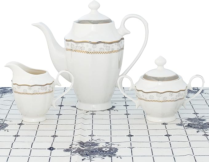 57 Piece Dinnerware Set-Bone China Service for 8 People-Noelle