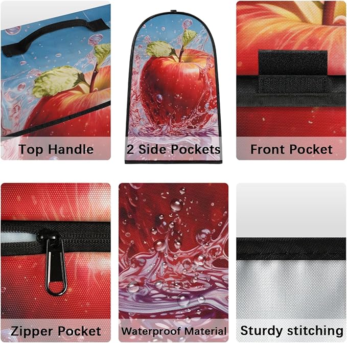 cfpolar Kitchen Aid Mixer Cover Compatible with 6-8 Quarts Watercolor Apple Fruit Stand Mixer Cover Kitchen Aid Mixers Accessories Appliance Organizer Bag Dust Covers with Zipper Pocket