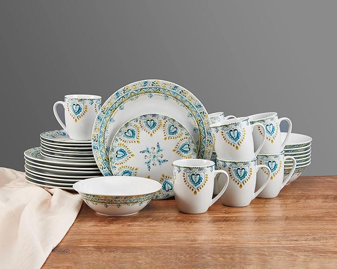 Fitz &amp Floyd Fitz and Floyd Jodhpur 32 Piece Dinnerware Set Service For 8 Multiolor